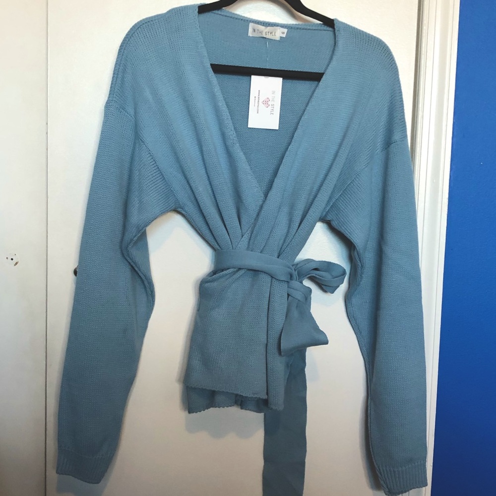 Lorna Luxe Knit Wrap Sweater - Never Worn